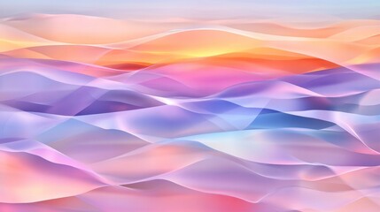 Dreamy sunset gradient, vibrant pink, purple, orange hues blending seamlessly, evoking tranquility and wonder in a serene atmosphere