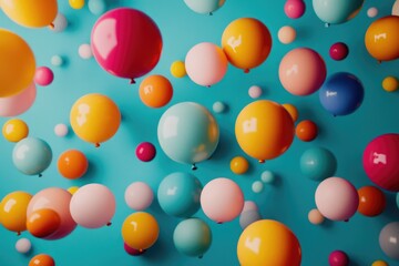 Colorful Balloons Floating