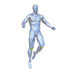 男性サイボーグ　3DCGレンダリング