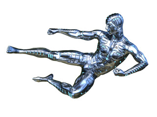 男性サイボーグ　3DCGレンダリング