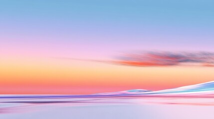 Tranquil Sunset Sky, vibrant gradient of pink, orange, purple hues, serene atmosphere, perfect for relaxation and contemplation