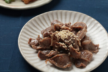 鶏肝スライス焼き