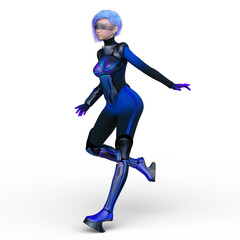サイバーウーマン　3DCGレンダリング