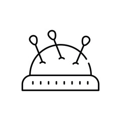 Pin cushion vector icon