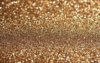 A golden glitter background with shimmering highlights for a festive and glamorous atmosphere