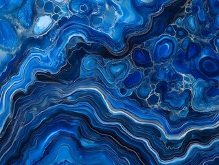 Fototapeta premium Irregular patterns in fascinating blue