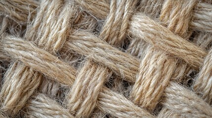 Fototapeta premium Jute fabric texture in natural colors with coarse fiber