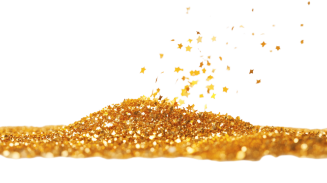 A golden crafftee isolated on white background