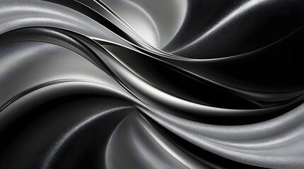 Fototapeta premium abstract pattern with black and silver tones creating a sense of flow