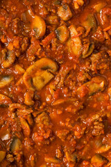 Homemade Mushroom Sausage Ragu Pasta Sauce