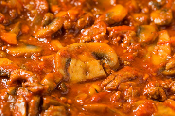 Homemade Mushroom Sausage Ragu Pasta Sauce