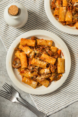 Homemade Mushroom Sausage Ragu Pasta
