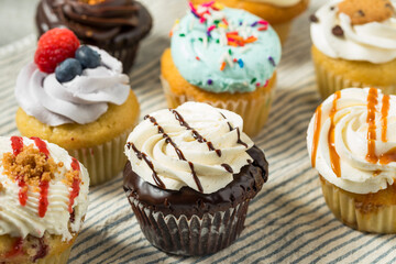 Sweet Homemade Assorted Gourmet Cupcakes
