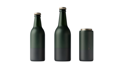 bottle of beer isolated on white background