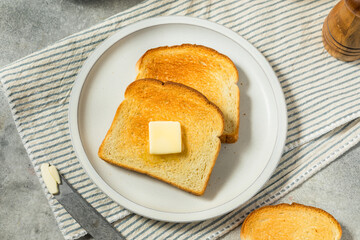 Homemade Toasted Bread Slice with Butter