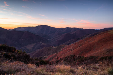 Sunrise in the beautiful mountains