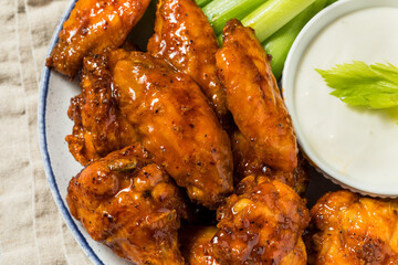 Homemade Buffalo BBQ Chicken Wings with Beer