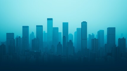 Obraz premium Business district illuminated by digital currency lights, reflecting economic windfall