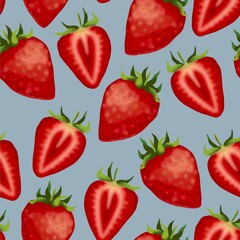 strawberry seamless pattern