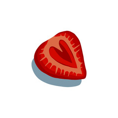 strawberry half clip art isolated