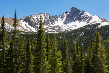 A prominent rock glacier can be seen in the middle of the North side of the Nokhu Crags. There is plenty of snow to melt before Summer starts in the high country. 