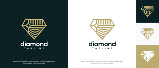 Diamond Logo Design Template . Jewelry diamond logo design