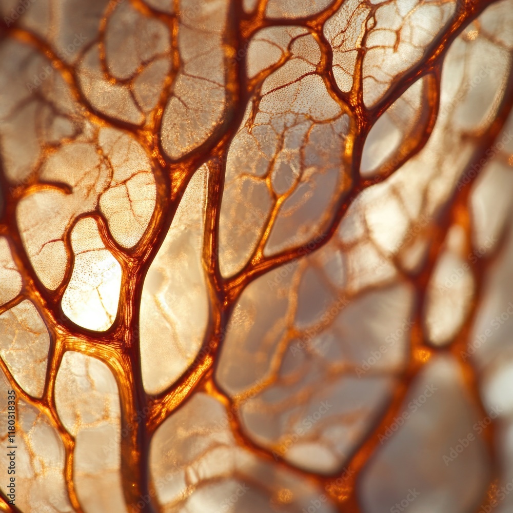 Poster close-up shot of a tree with sunlight shining through the leaves