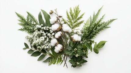 christmas wreath on white