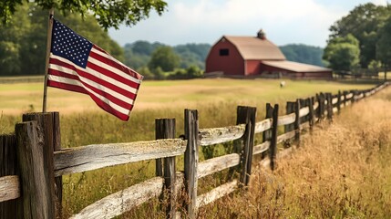 Picturesque American Countryside Landscape