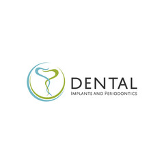 Dental Implants and Periodontics logo design embodies professional elegance and modern clarity, crafted as an editable vector brand identity.