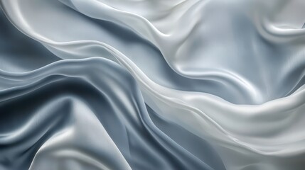 Obraz premium White gray satin texture that is white silver fabric silk panorama background with beautiful soft blur pattern natural.White gray satin texture that is white silver fabric silk panorama background