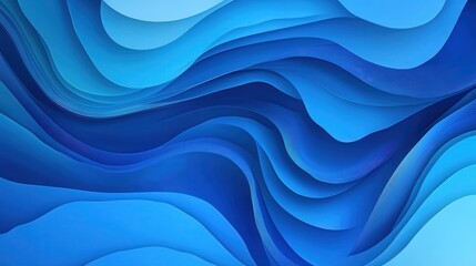 Fototapeta premium abstract blue background with waves, abstract background, blue watercolor background, gradient background