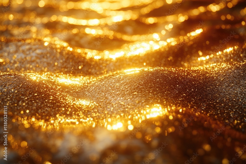 Leinwandbilder a close-up shot of the shiny surface of water, perfect for use in scenes where reflection is importa