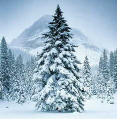 A snow-covered landscape dotted with trees in Sun Valley, Idaho, USA..Sun Valley, Idaho, USA, is adorned with a snow-covered landscape featuring trees..In Sun Valley, Idaho, USA, the landscape is