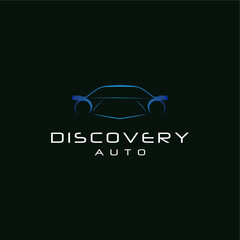 Discovery Auto logo design reflects vibrant clarity and innovative automotive creativity, offered as an editable vector brand identity.