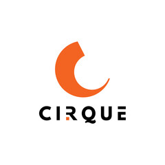 Cirque Innovative Abstract C logo design emphasizes vibrant creativity and modern clarity, crafted as an editable vector brand identity.

