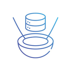 Database Hologram vector icon