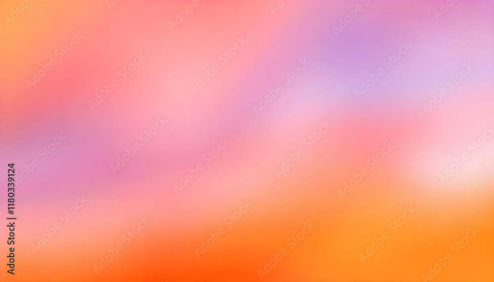 Leinwandbilder An abstract blurred background featuring a smooth orange and blue gradient with soft transitions and vibrant hues 