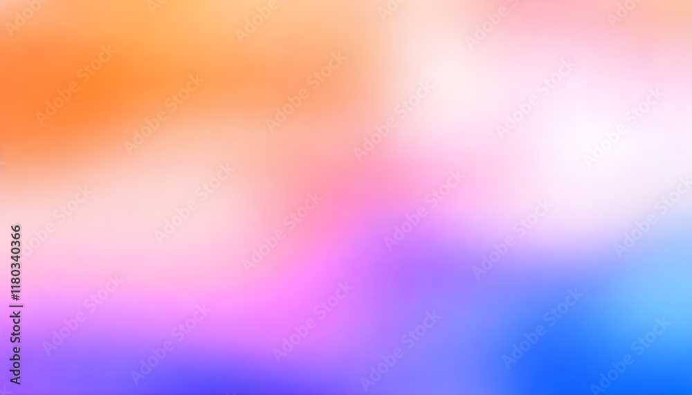 Fototapete an abstract blurred background featuring a smooth orange and blue gradient with soft transitions and