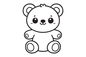 Fototapeta premium Teddy Bear Coloring Pages