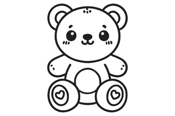 Teddy Bear Coloring Pages 24.eps