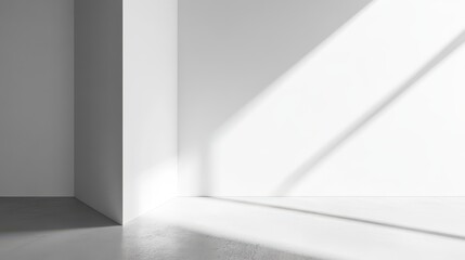 Fototapeta premium White Wall Corner in Modern Firm Mockup