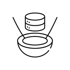 Database Hologram vector icon