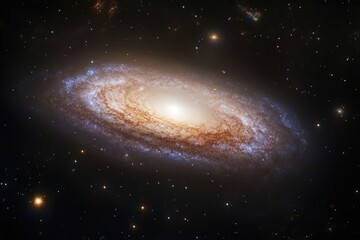 A vibrant spiral galaxy with a shining star at its core, ideal for astronomy and space-themed designs