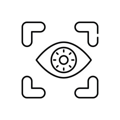 Ar contact lenses vector icon