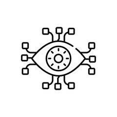 Obraz premium Bionic Eye vector icon