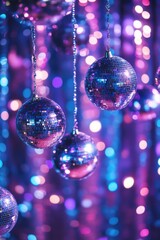 Obraz premium Disco Balls Ceiling Installation