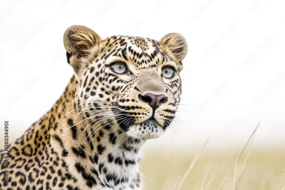 Poster Close-up image of a leopard in a natural environment