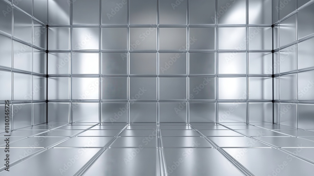 Wall mural abstract background for wallpaper, pattern and label on website. light silver metal texture or shiny