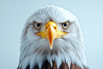 Fototapeta premium Close-up shot of a bald eagle's head and beak